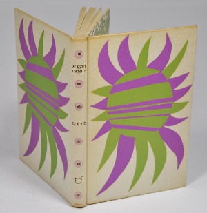 Albert Camus, L’été, Édition originale partielle sur vélin labeur, reliée d’après une maquette de Mario Prassinos.