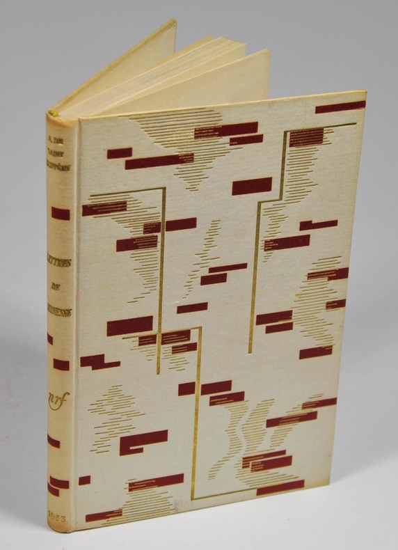 Edition originale sur vélin labeur de "Lettres de jeunesse" de saint-Exupéry, éditées par Gallimard en 1953, relié d