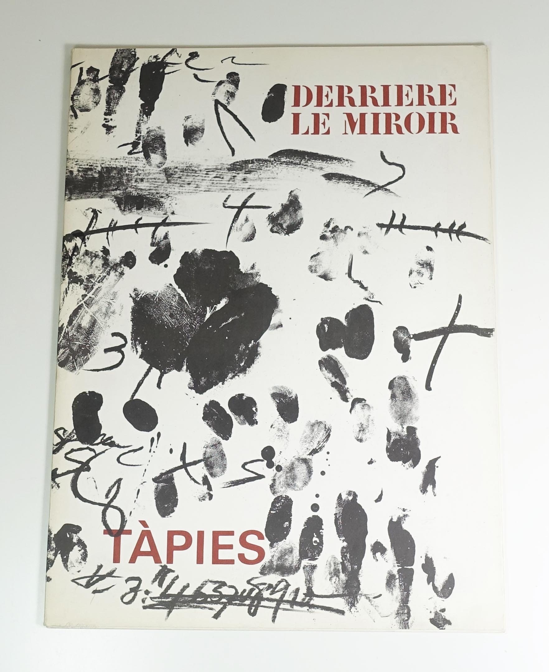 TAPIES Antoni - VOLBOUDT Pierre DERRIÈRE LE MIROIR N°175 - Tàpies Maeght éditeur, 1968. Un volume en feuilles, 380 X 280 mm, 28 p. Tirage original, édité pour l