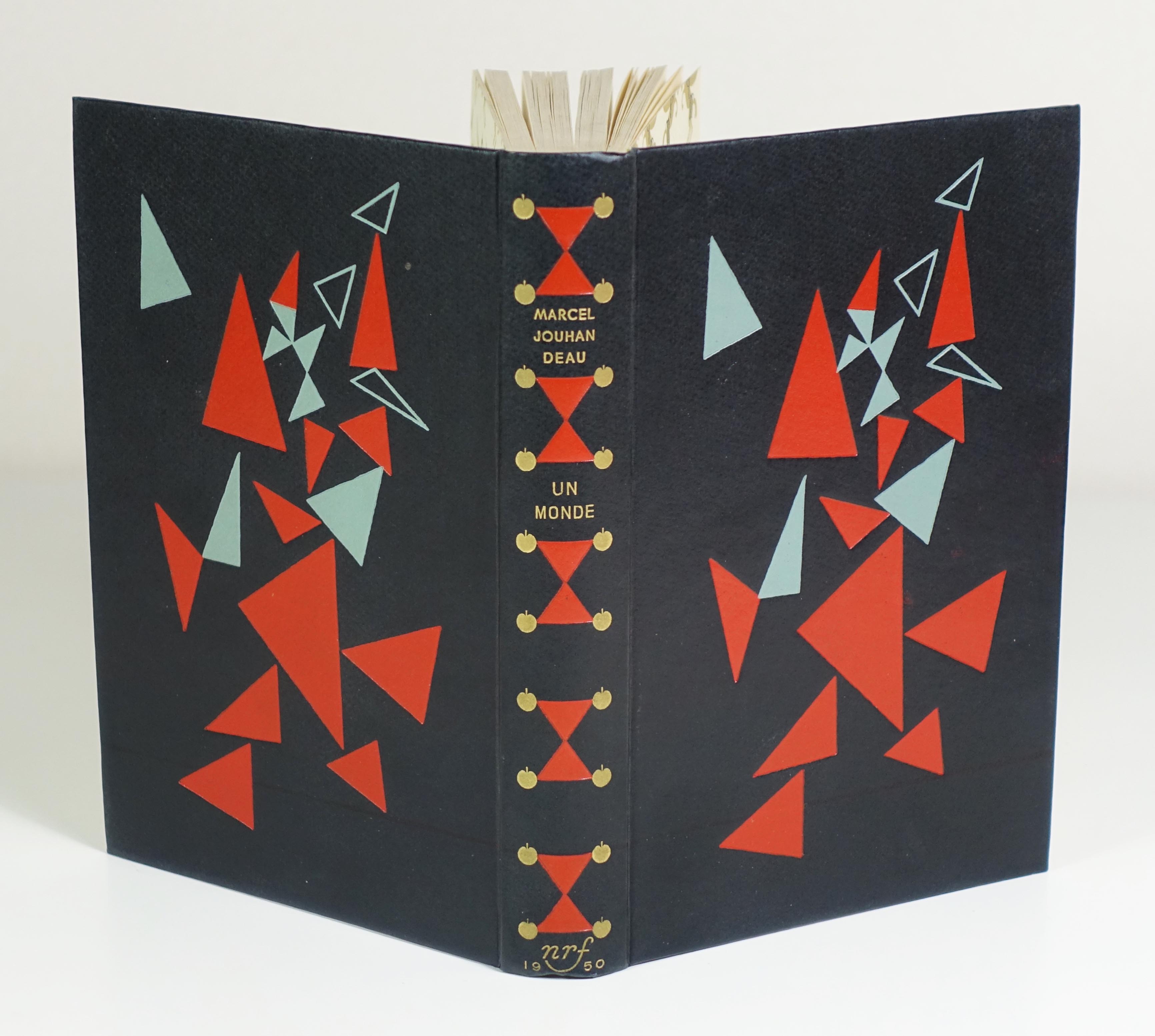 JOUHANDEAU Marcel   Un monde   Gallimard, Nrf, 1950. In-8 couronne relié d