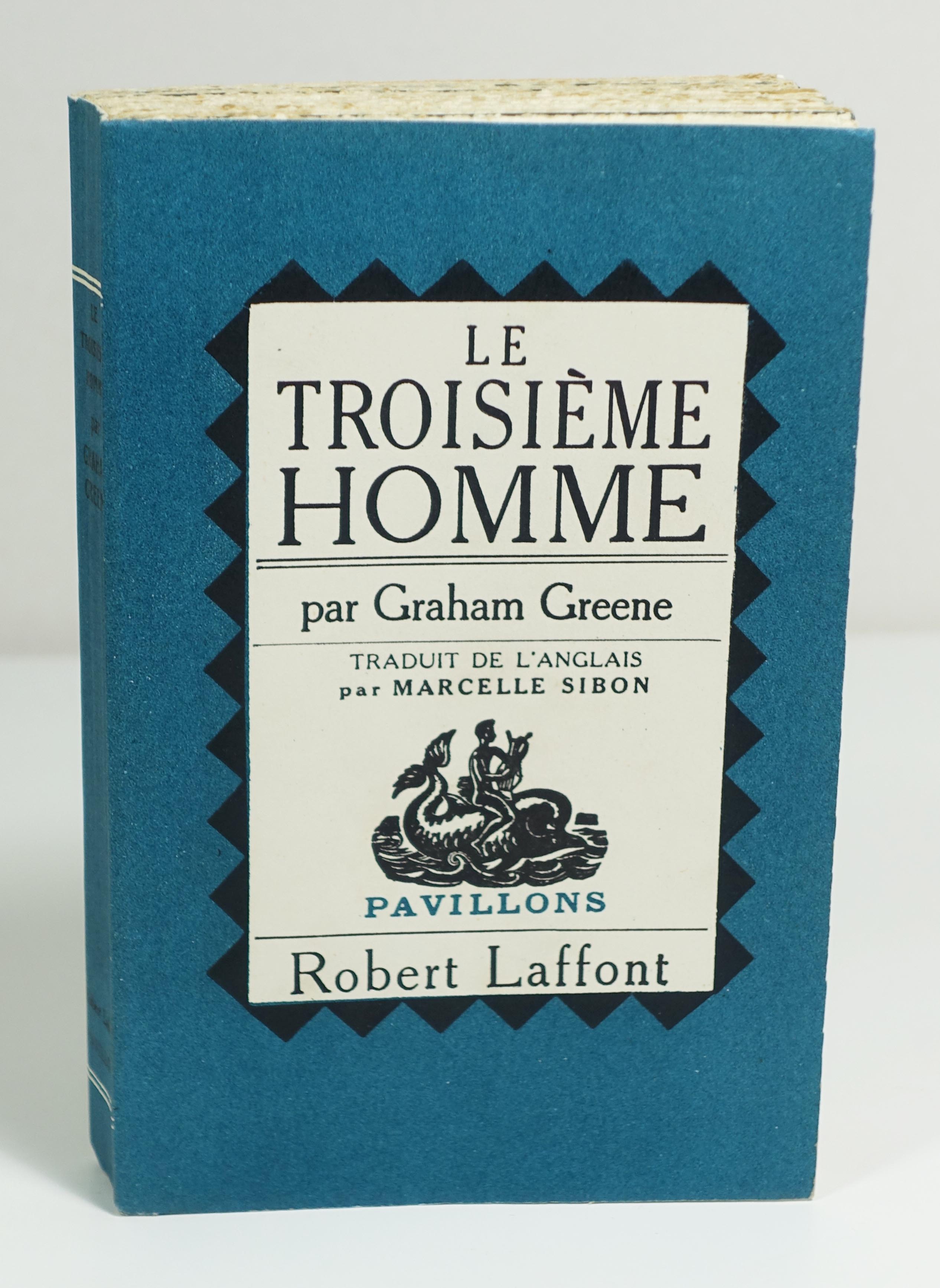 GREENE Graham Le troisième homme, suivi par Première désillusion Editions Robert Laffont, coll. "Pavillons", 1950. In-12 broché, 252 p. Edition originale. L