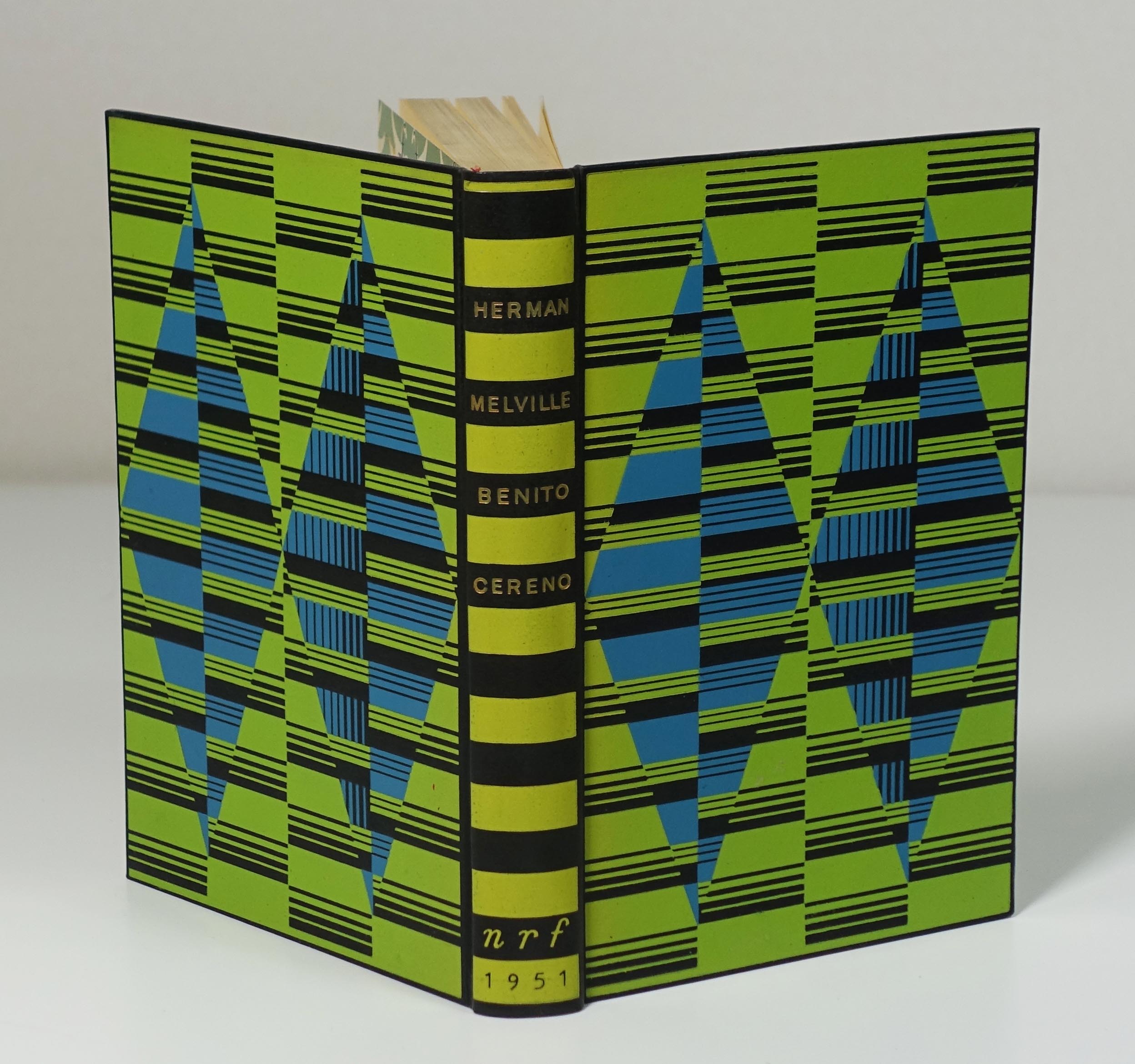 MELVILLE Herman Benito Cereno et autres contes de la véranda Gallimard, Nrf, 1951. In-8 couronne relié d