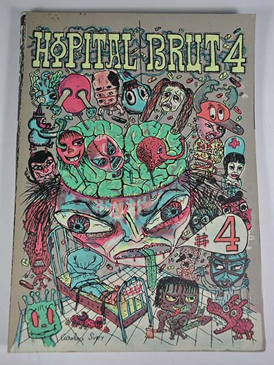 Livre épuisé, entièrement sérigraphié publié par le Dernier Cri en 2000, Hopital Brut 4