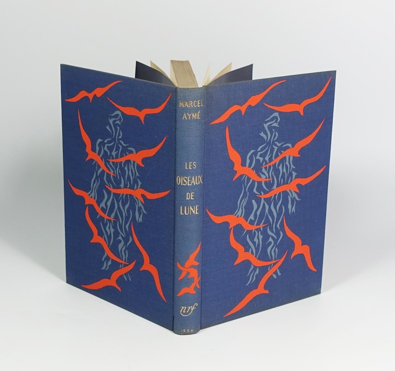 Marcel Aymé, "Les oiseaux de lune" Gallimard, Nrf, 1956. Maquette attribuée à Paul Bonet. E.O.