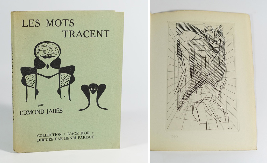 Edmond Jabès, "Les mots tracent", Librairie "Les pas perdus", coll. "L