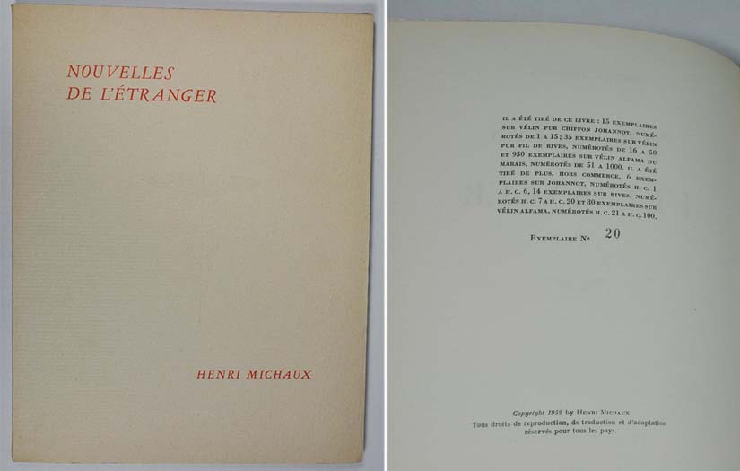 Henri Michaux, Nouvelles de l