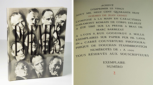 Jean Genet, "Poèmes", L