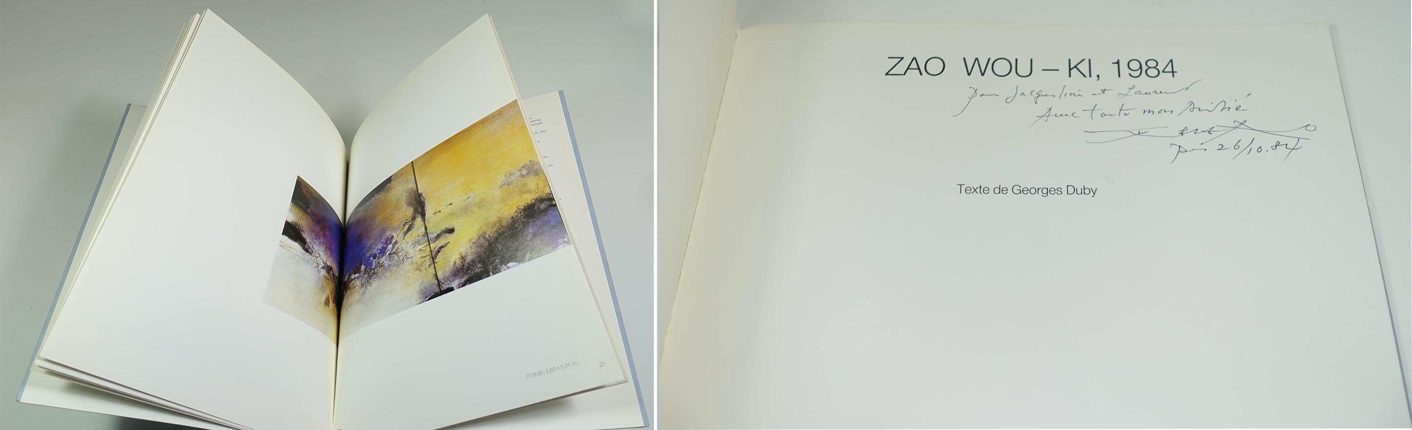 ZAO WOU-KI - DUBY Georges Zao Wou-Ki, 1984 Galerie de France, 1984. Catalogue d